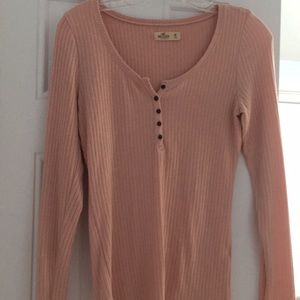 Hollister pink Henley